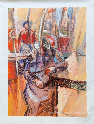 Intérieur avec deux figures féminines