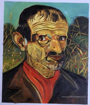 Autoportrait avec écharpe rouge