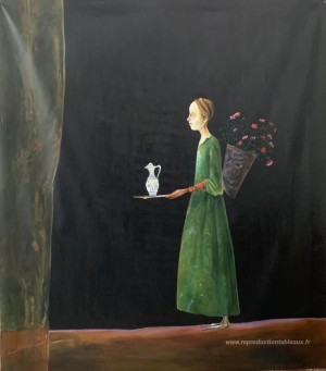 Fille aux fleurs